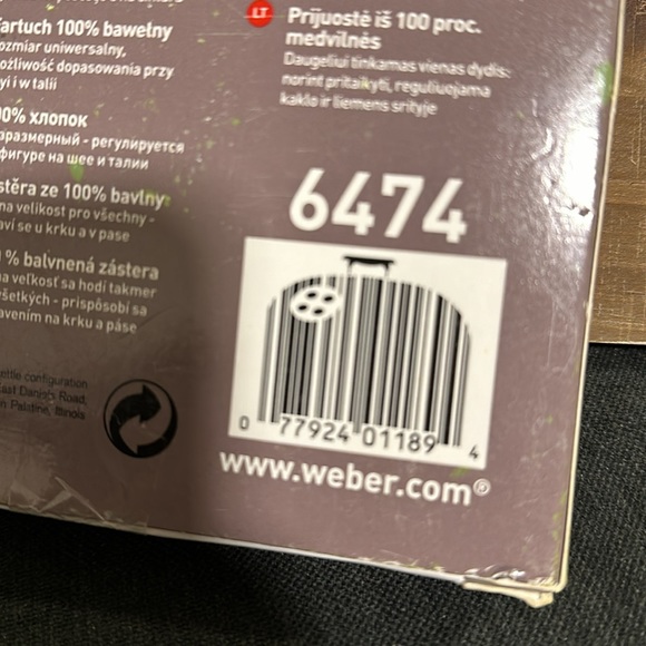 Weber BBQ Apron Brand New - Black - Picture 3 of 3